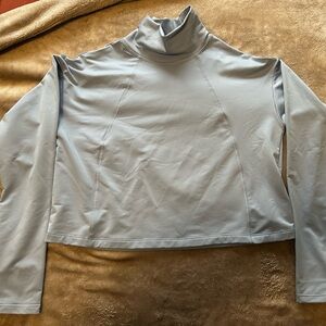 Athleta Light Blue Turtleneck Sweater
